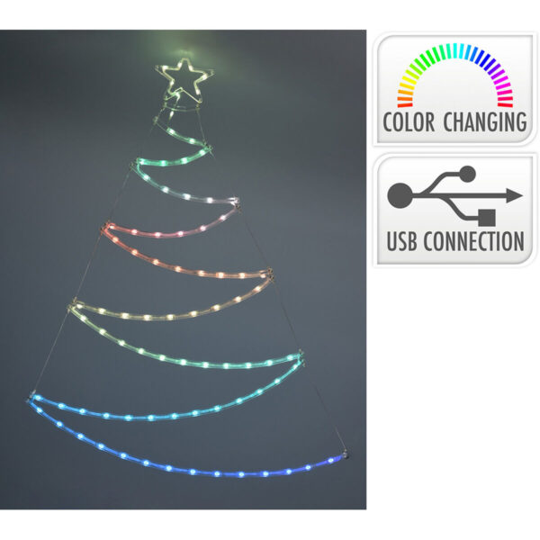 Leuchtende Dekoration Lifetime Weihnachtsbaum LED RGB 66 x 87 cm – Bild 2