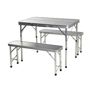 Tisch-Set mit 2 Stühlen Redcliffs 90 x 60 x 70 cm Grau (3 Stücke)