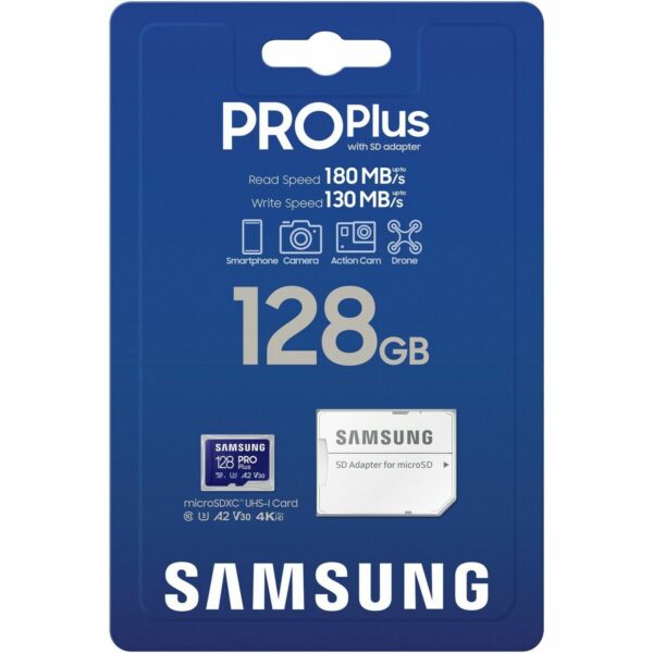 Mikro SD Speicherkarte mit Adapter Samsung MB-MD128SA/EU 128 GB – Bild 8