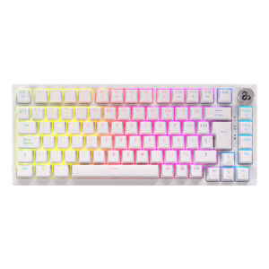 Drahtlose Tastatur Newskill NS-KB-PYROSPRO-IV Weiß Qwerty Spanisch QWERTY