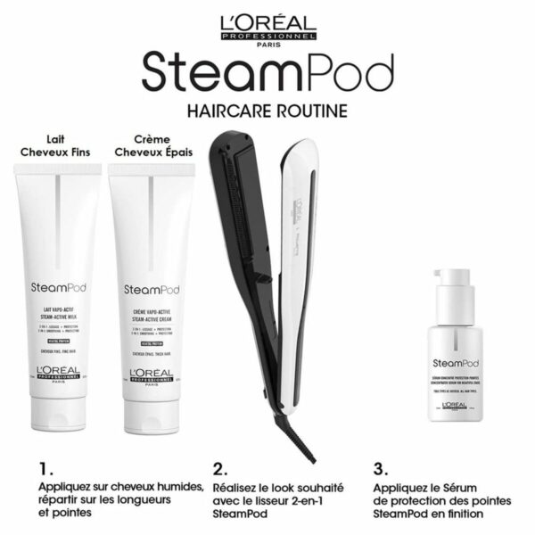 Glätteeisen L'Oréal Paris E3141800 Weiß/Schwarz 2-in-1 Weiß – Bild 2