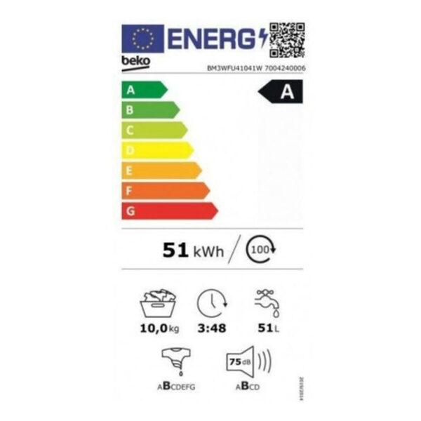 Waschmaschine BEKO BM3WFU41041W 60 cm 1400 rpm 10 kg – Bild 2