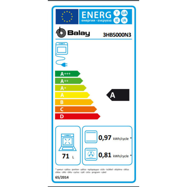 Herd Balay 3HB5000N3 3400 W 71 L – Bild 3