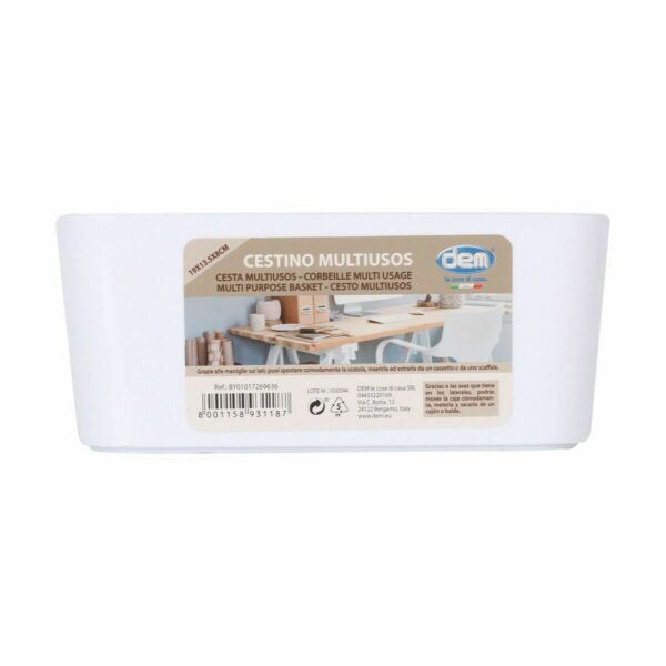 Mehrzweckkorb Dem Weiß 19 x 13,5 x 8 cm (24 Stück) – Bild 3