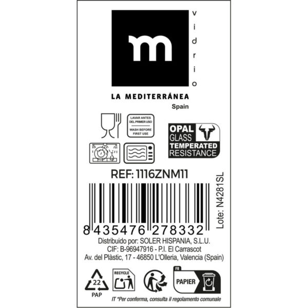 Dessertteller La Mediterránea Coup basic ø 18 x 2,5 cm (48 Stück) – Bild 4
