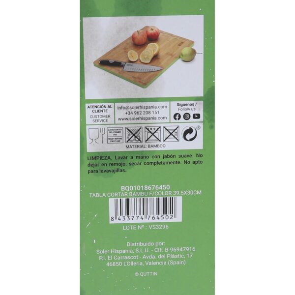 Schneidebrett Quttin 39,5 x 30 x 1,5 cm (6 Stück) – Bild 4