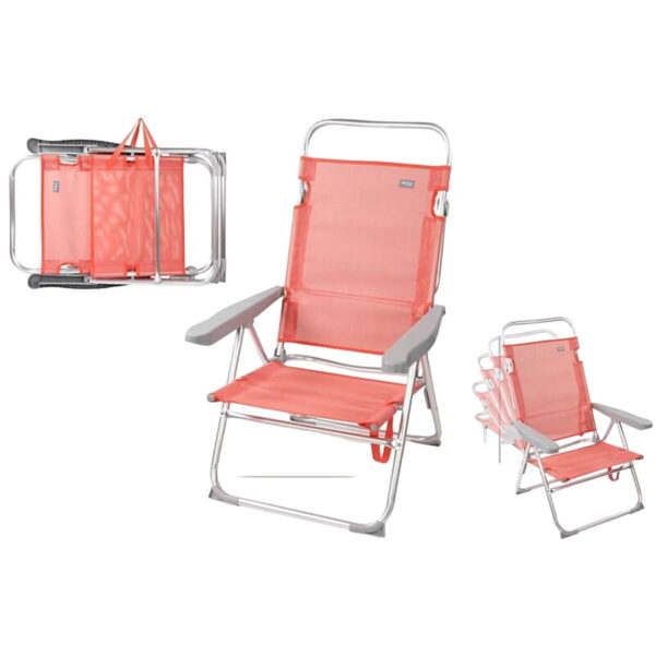 Strandstuhl Aktive Rosa 48 x 57 x 99 cm Multiposition – Bild 2