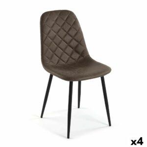 Stuhl Versa Serena Dunkelbraun 53 x 88 x 43,5 cm (4 Stück)