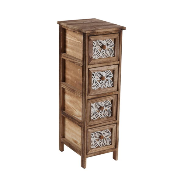 Schubladenschrank Versa Leaf Holz 32 x 81 x 26 cm – Bild 2