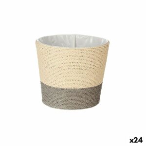 Blumentopf Ibergarden WY21-71 Grau Schnur Kunststoff 19,5 x 16,5 x 19,5 cm (24 Stück)