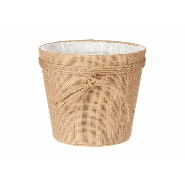 Blumentopf Ibergarden WY18-69 Braun Stoff Schleife 19,5 x 17,5 x 19,5 cm (24 Stück) – Bild 2