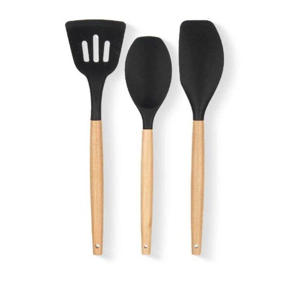 Küchenutensilien Set Kinvara KT190069 Holz Silikon (6 Stück) – Bild 3
