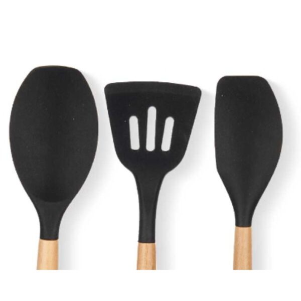 Küchenutensilien Set Kinvara KT190069 Holz Silikon (6 Stück) – Bild 2