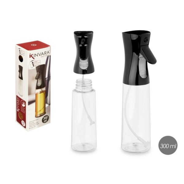 Sprühbehälter für Öl und Essig Kinvara 23HD062106 Schwarz Durchsichtig Polyäthylen Polypropylen polystyrol PET 300 ml 8 x 24 x 6 – Bild 5
