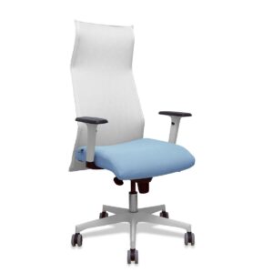 Bürostuhl Piqueras y Crespo 54BR65G Weiß Himmelsblau