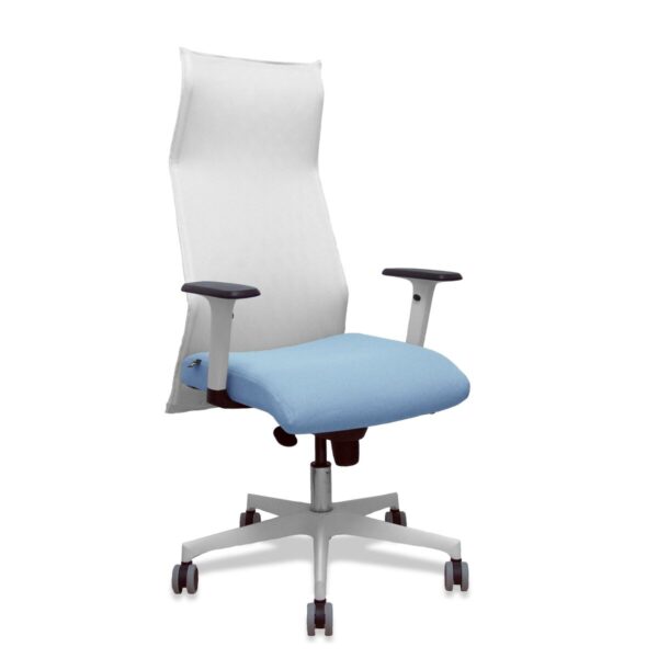 Bürostuhl Piqueras y Crespo 54BR65G Weiß Himmelsblau