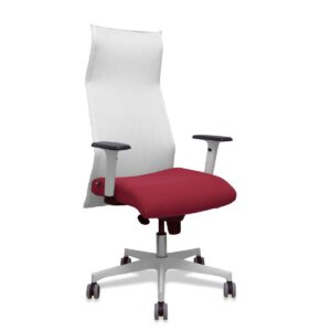 Bürostuhl Piqueras y Crespo 54BR65G Weiß Granatrot