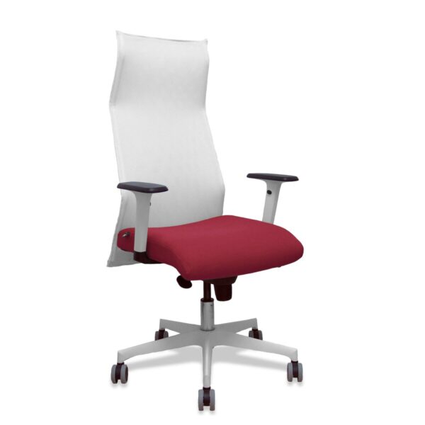 Bürostuhl Piqueras y Crespo 54BR65G Weiß Granatrot