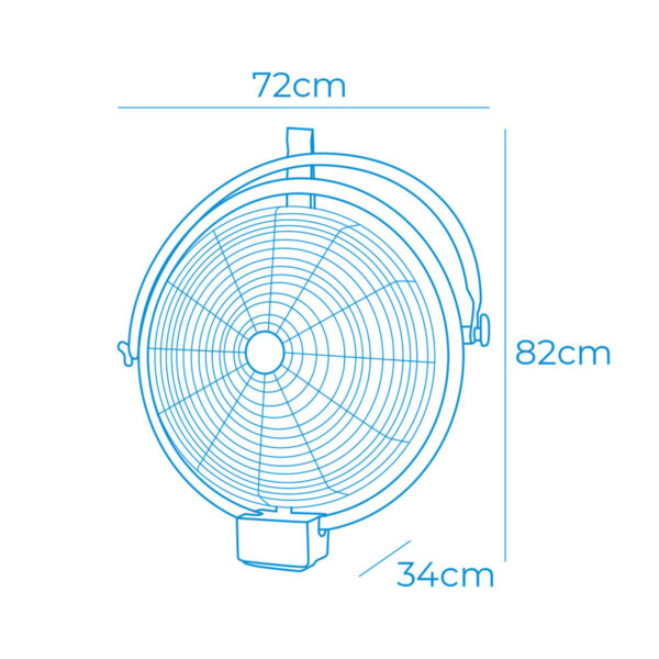 Wandventilator EDM 33520 Schwarz 120 W Industriell Decke – Bild 2