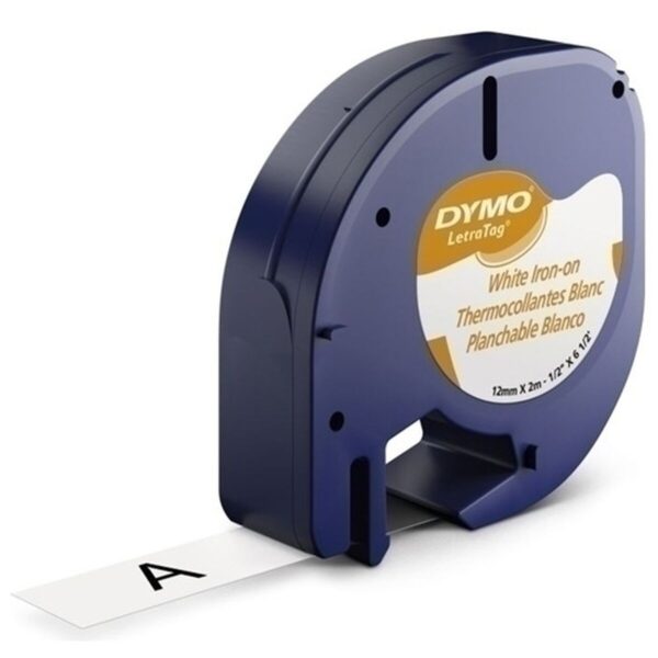 Laminiertes Klebeband zur Kennzeichnung von Maschinen Dymo 18769 12 mm x 2 m Schwarz Weiß Textil (10 Stück) – Bild 2