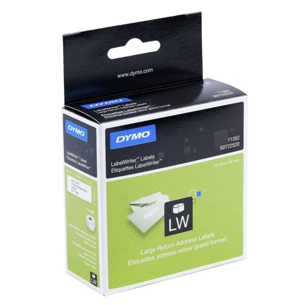 Drucker-Etiketten Dymo 500 Stücke 25 x 54 mm Weiß Schwarz (6 Stück) – Bild 2
