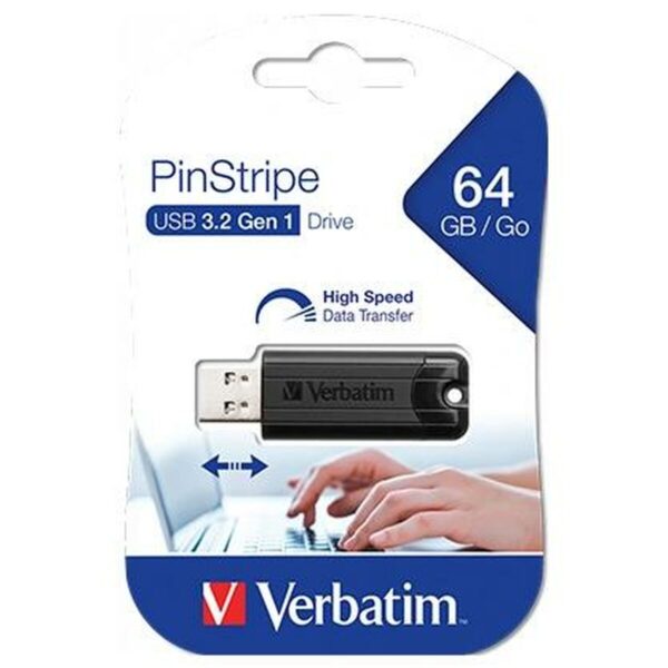 Pendrive Verbatim Pinstripe Schwarz 64 GB (10 Stück) – Bild 2