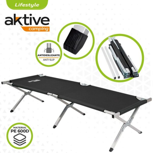 Bett Aktive Schwarz Biegsam 190 x 42 x 64 cm (2 Stück) – Bild 4