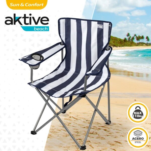 Gepolsterte Campingstuhl Aktive Matrose 45 x 82 x 47 cm (4 Stück) – Bild 3