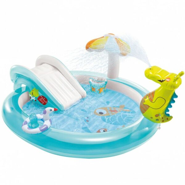 Aufblasbares Planschbecken für Kinder Intex Spielplatz Krokodil 201 x 84 x 17 cm (3 Stück) – Bild 2