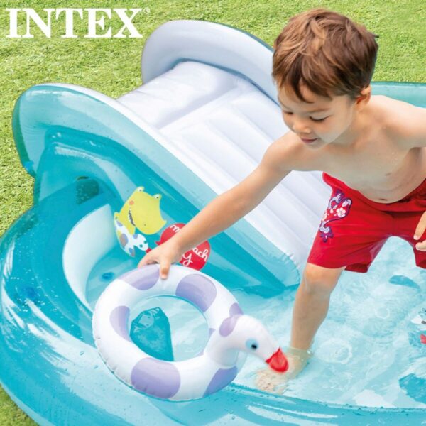 Aufblasbares Planschbecken für Kinder Intex Spielplatz Krokodil 201 x 84 x 17 cm (3 Stück) – Bild 3
