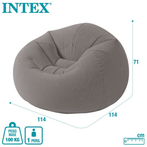 Aufblasbarer Sessel Intex Grau 107 x 69 x 104 cm 114 x 71 x 114 cm (6 Stück) – Bild 7