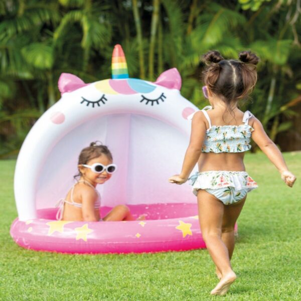 Aufblasbares Planschbecken für Kinder Intex Katze Einhorn 45 L 101 x 102 x 102 cm (6 Stück) – Bild 3