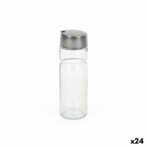 Ölfläschchen Quttin Durchsichtig Silberfarben Glas 0,2 L 5 x 5 x 15 cm (24 Stück)