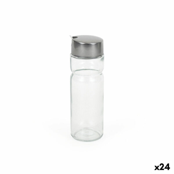 Ölfläschchen Quttin Durchsichtig Silberfarben Glas 0,2 L 5 x 5 x 15 cm (24 Stück)