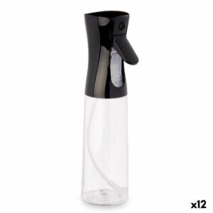 Sprühbehälter für Öl und Essig Kinvara 23HD062106 Schwarz Durchsichtig Polyäthylen Polypropylen polystyrol PET 300 ml 8 x 24 x 6