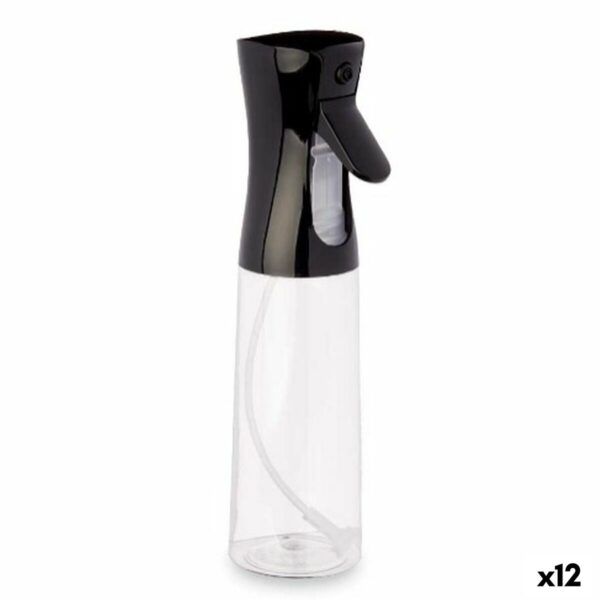 Sprühbehälter für Öl und Essig Kinvara 23HD062106 Schwarz Durchsichtig Polyäthylen Polypropylen polystyrol PET 300 ml 8 x 24 x 6