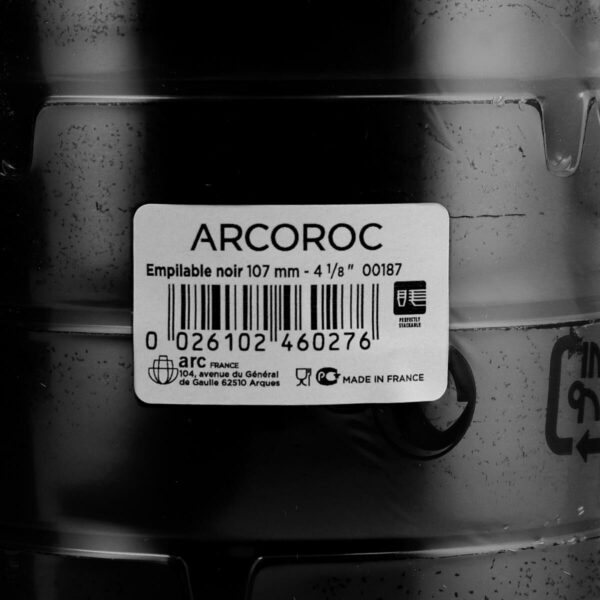 Aschenbecher Arcoroc   6 Stück Stapelbar Satz Schwarz Glas – Bild 2