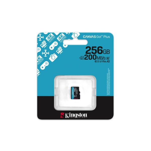Mikro SD Speicherkarte mit Adapter Kingston SDCG4/256GBSP 256 GB – Bild 3