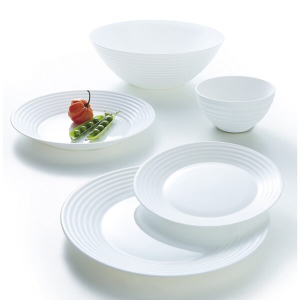 Geschirr-Set Luminarc Harena Weiß Glas 19 Stücke – Bild 8