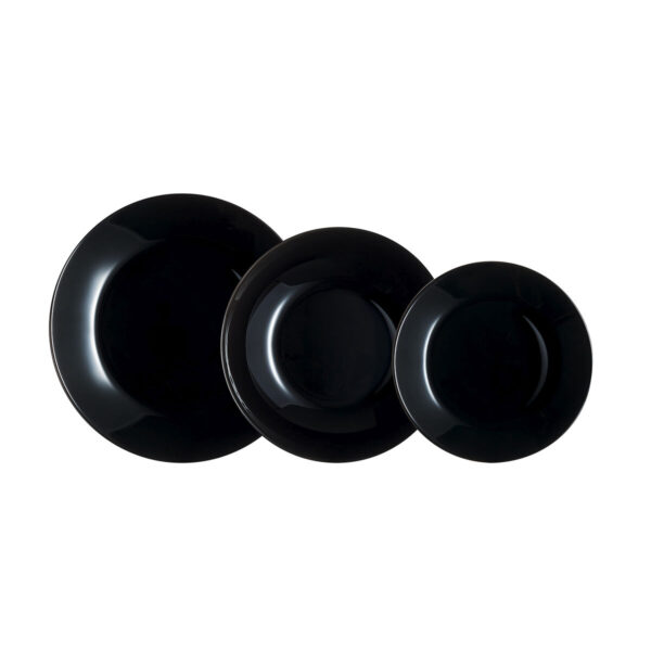 Geschirr Luminarc Zelie Schwarz Glas 18 Stücke – Bild 4