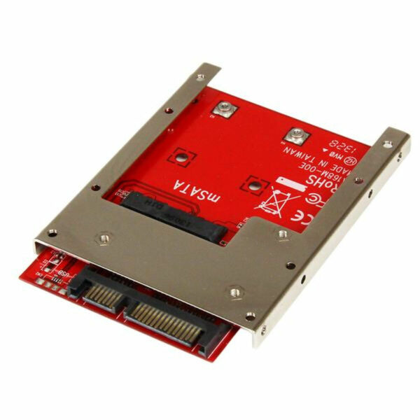 Adapter SSD Startech SAT32MSAT257 Rot Silberfarben SSD mSATA – Bild 2