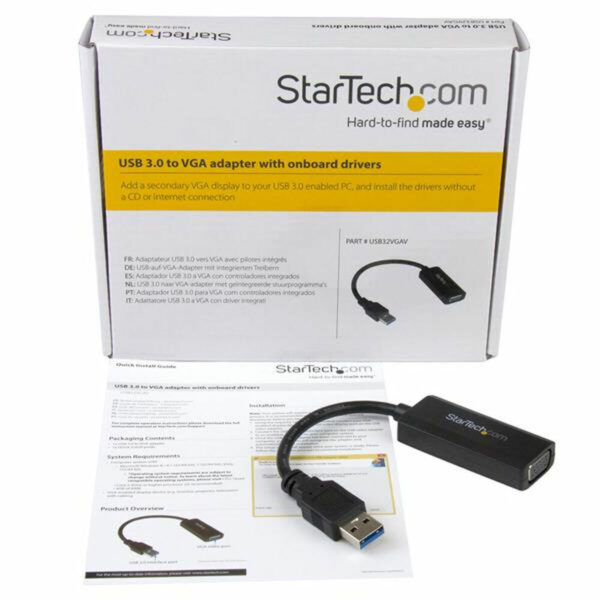 USB 3.0-zu-VGA-Adapter Startech USB32VGAV Schwarz – Bild 3