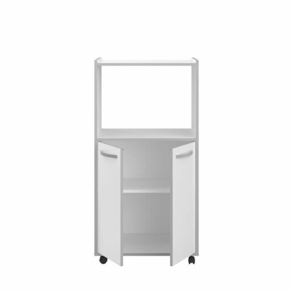 Beistellmöbel Grau Melamine Verchromt 60 x 43 x 118 cm – Bild 4