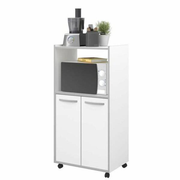 Beistellmöbel Grau Melamine Verchromt 60 x 43 x 118 cm – Bild 6