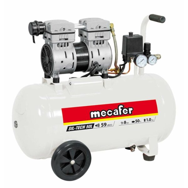 Luftkompressor MECAFER 425523 horizontal Leise 8 bar 24 L – Bild 2