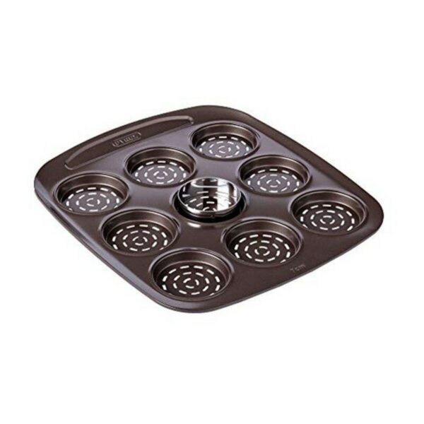 Ofenpfanne Pizza Mini Pyrex Asimetria Verzinkter Stahl (9 Fächer) (16 x 16 cm) – Bild 2