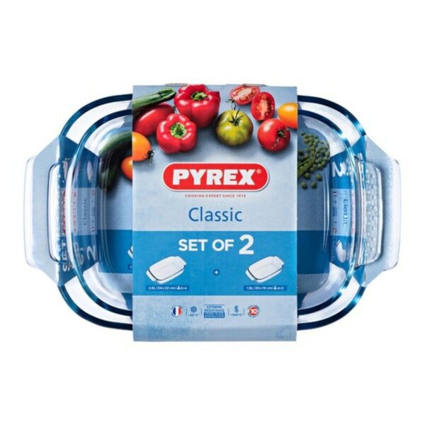Auflaufformset für den Backofen Pyrex Classic Durchsichtig Glas (2 Stück)