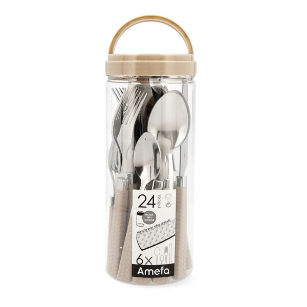 Besteck-Set Amefa Paille Grau 24 Stück Metall – Bild 2
