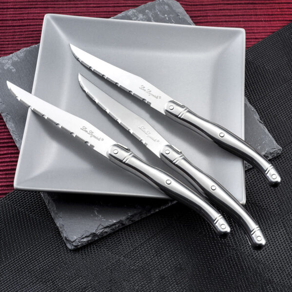 Steakmesser-Set Lou Laguiole Tradition Metall zweifarbig 6 Stück (23 x 1,2 x 1,1 cm) – Bild 2