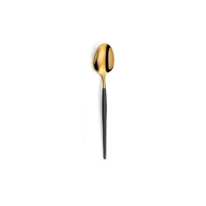 Löffelchen Amefa Soprano Schwarz Gold Metall Kaffee 12 Stück